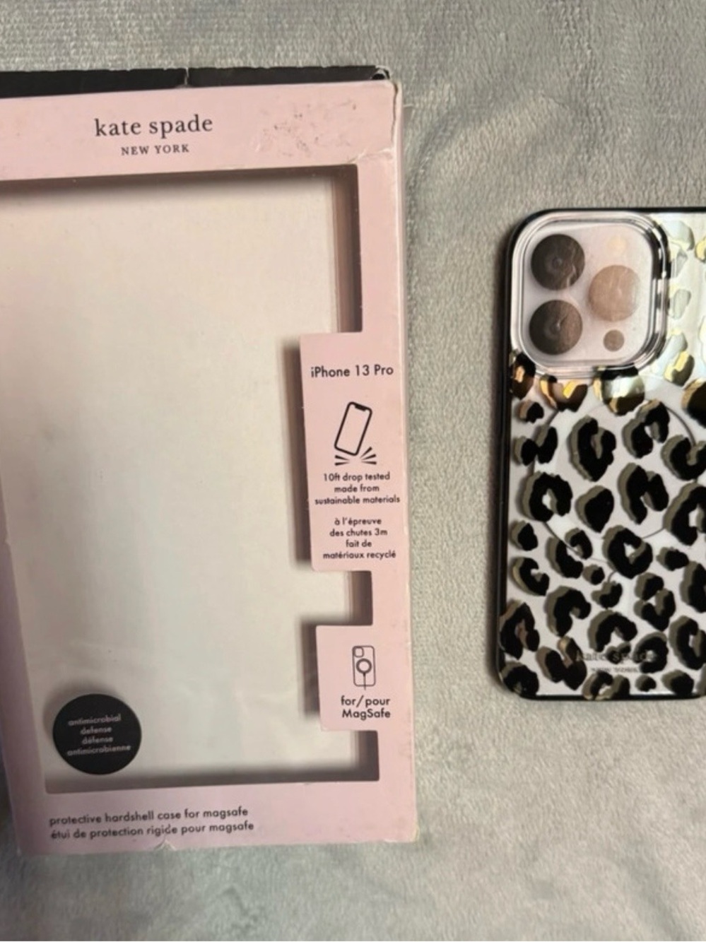 Kate Spade New York ~ New ~ Protective Phone Case ~ iPhone 13 Pro~Leopard Print